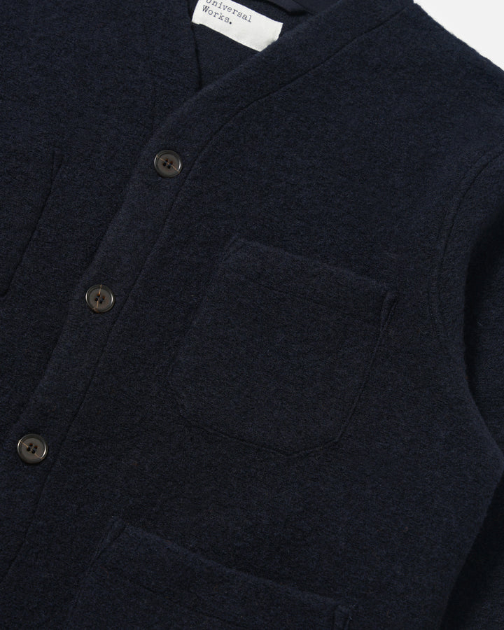 Cardigan Wool Fleece Navy