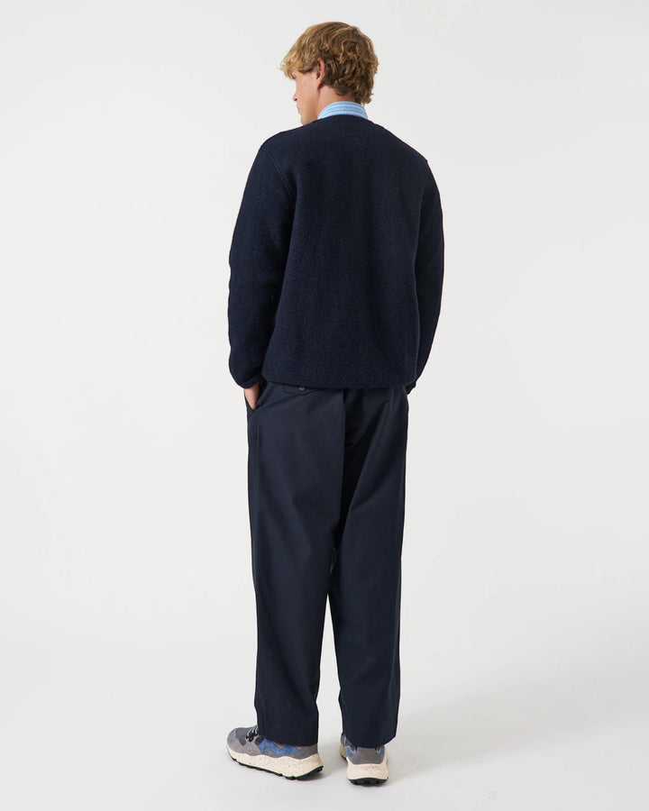 Cardigan Wool Fleece Navy