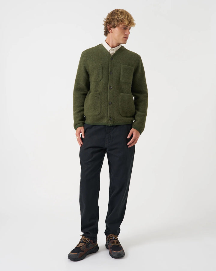 Cardigan Wool Fleece Olive