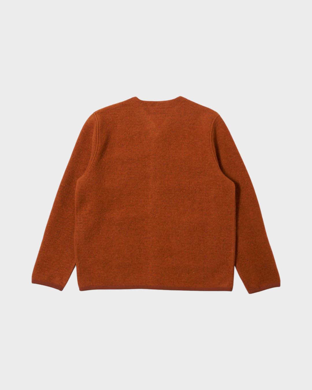 Cardigan Wool Fleece Rust
