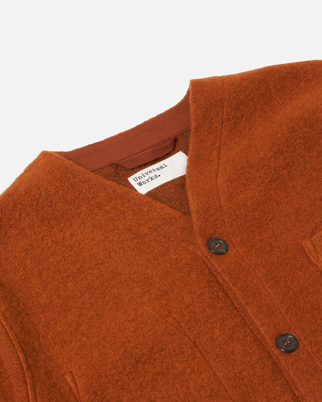 Cardigan Wool Fleece Rust