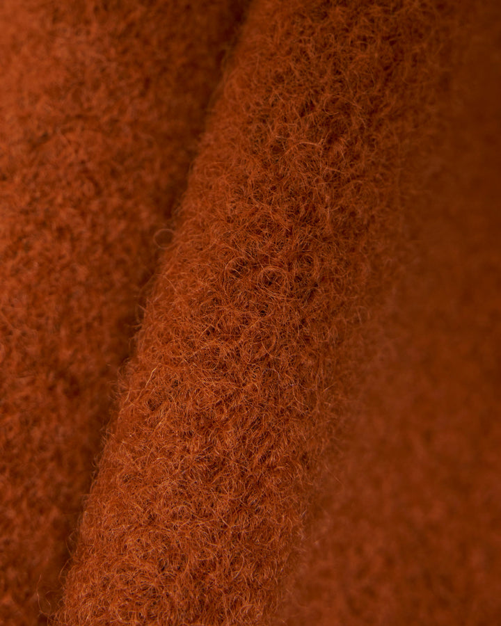Cardigan Wool Fleece Rust