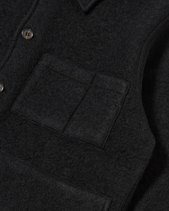 Uniform Jacket Wool Fleece Black