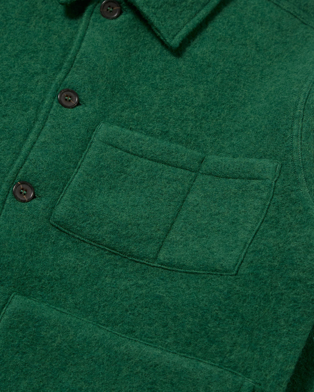 Uniform Jacket Wool Fleece Green