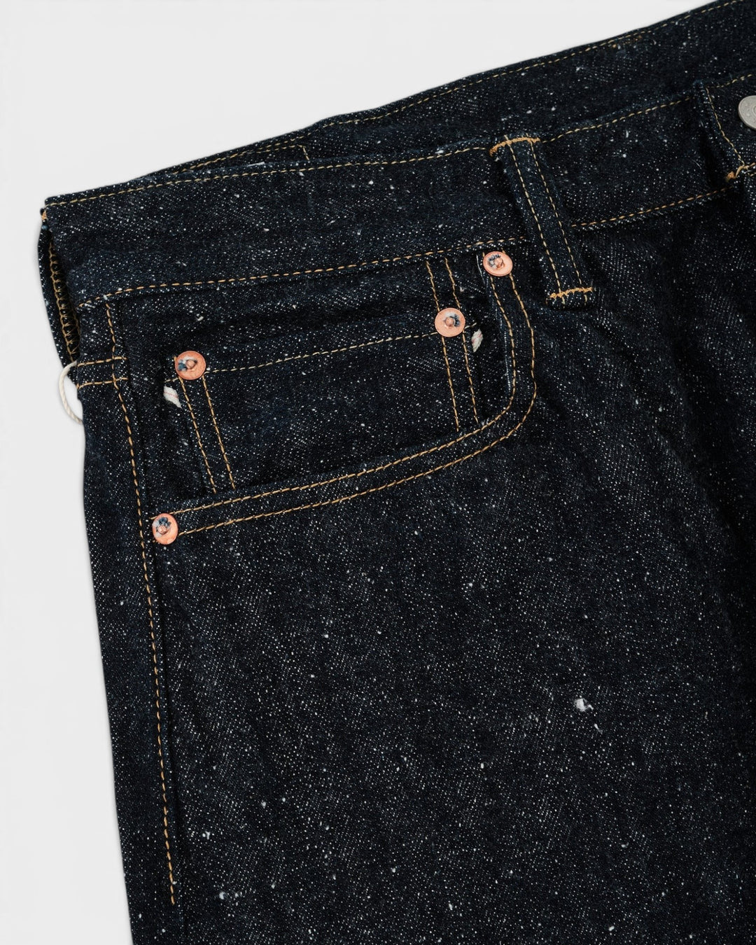 0611 15.5oz Slub Nep Denim Relax Fit One Wash Indigo