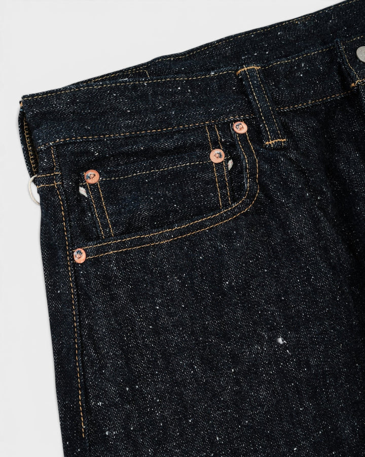0611 15.5oz Slub Nep Denim Relax Fit One Wash Indigo