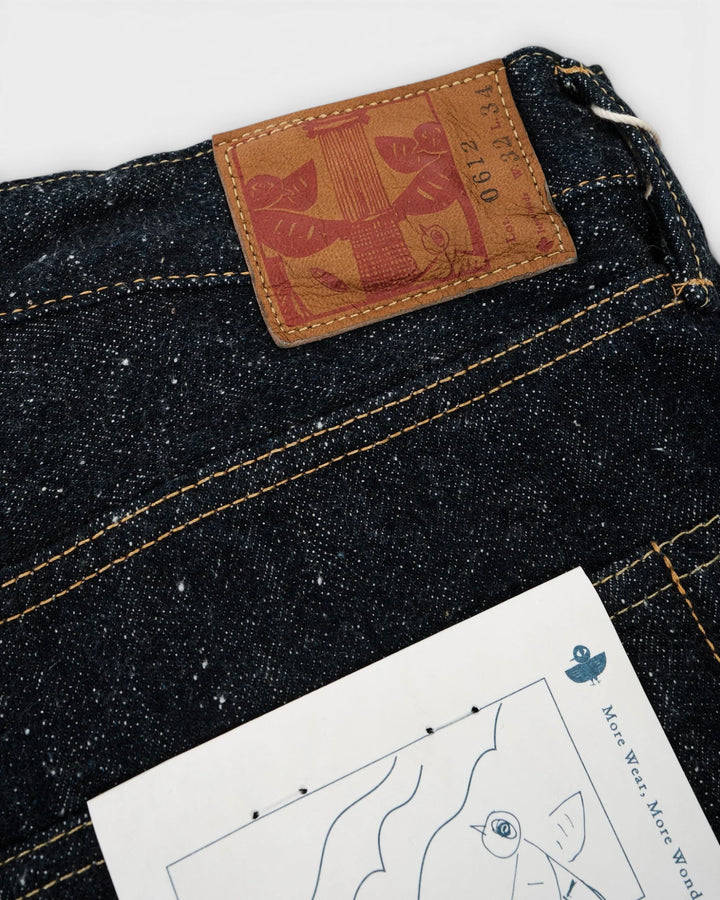 0611 15.5oz Slub Nep Denim Relax Fit One Wash Indigo