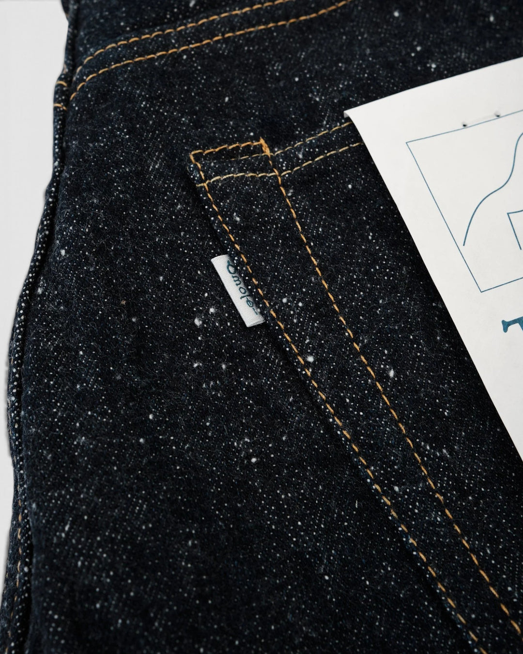 0611 15.5oz Slub Nep Denim Relax Fit One Wash Indigo