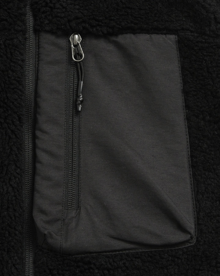 Mountain W-Zip Boa Hi Neck Jacket Black