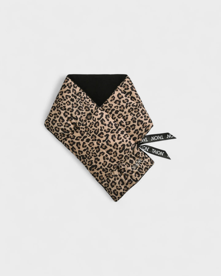 Taion Basic Down Scarf D.Leopard, face à plat