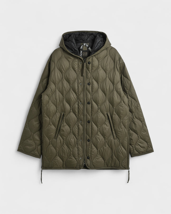 Military M65 Liner W-Zip Hood Down Jacket Dark Olive