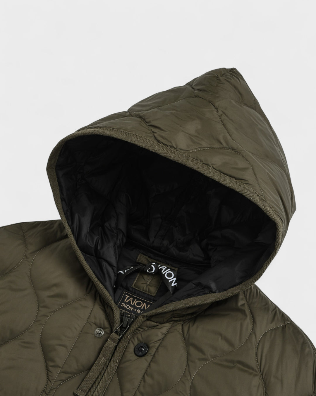 Military M65 Liner W-Zip Hood Down Jacket Dark Olive