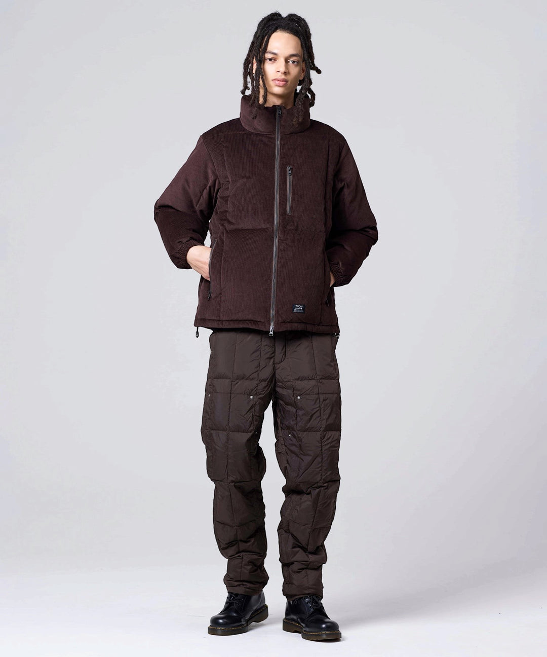 Work W-Zip Volume Corduroy Down Jacket D.Brown