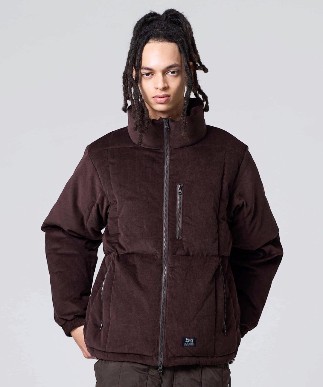 Work W-Zip Volume Corduroy Down Jacket D.Brown
