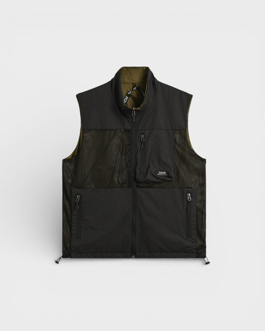 Down Mountain Reversible Mesh Vest Black/D.Olive