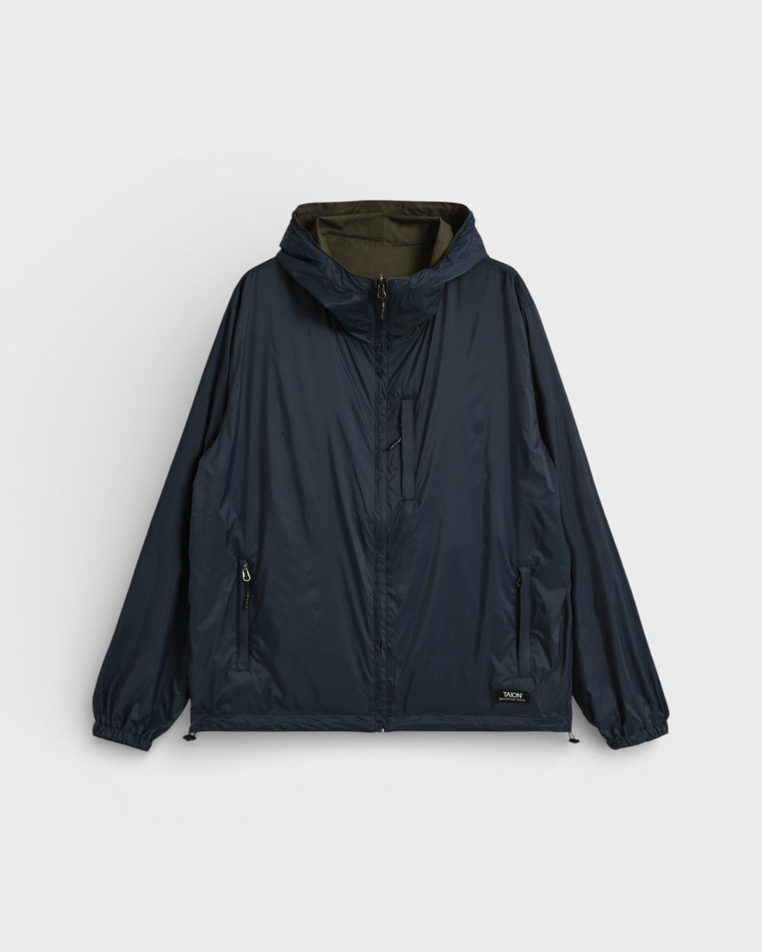 Down Mountain Reversible W-Zip Hood Jacket D.Olive/D.Navy