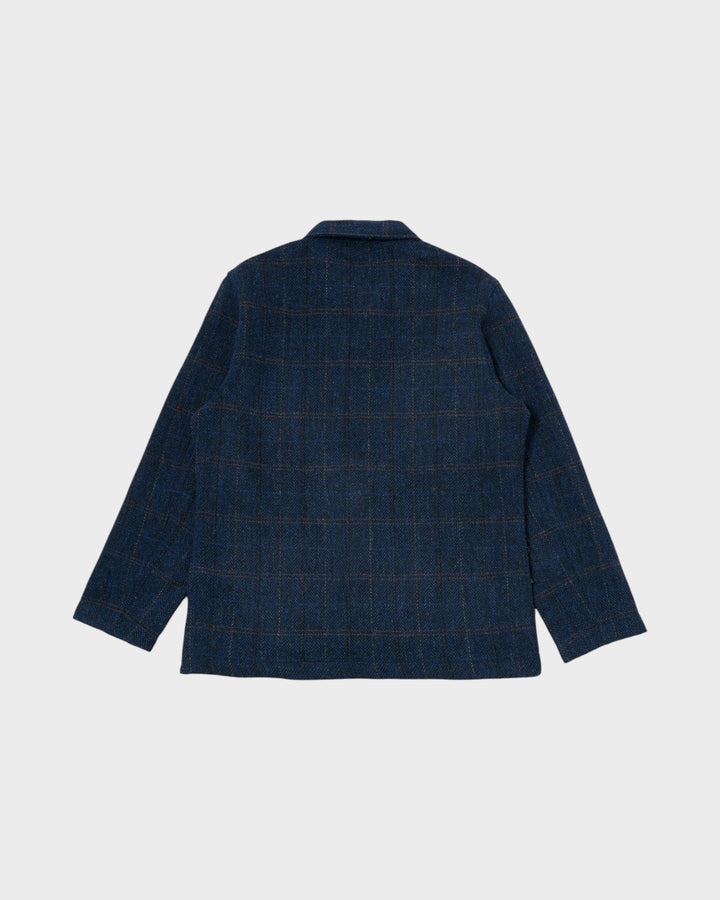 Bakers C Jacket Harris Tweed Plaid Navy