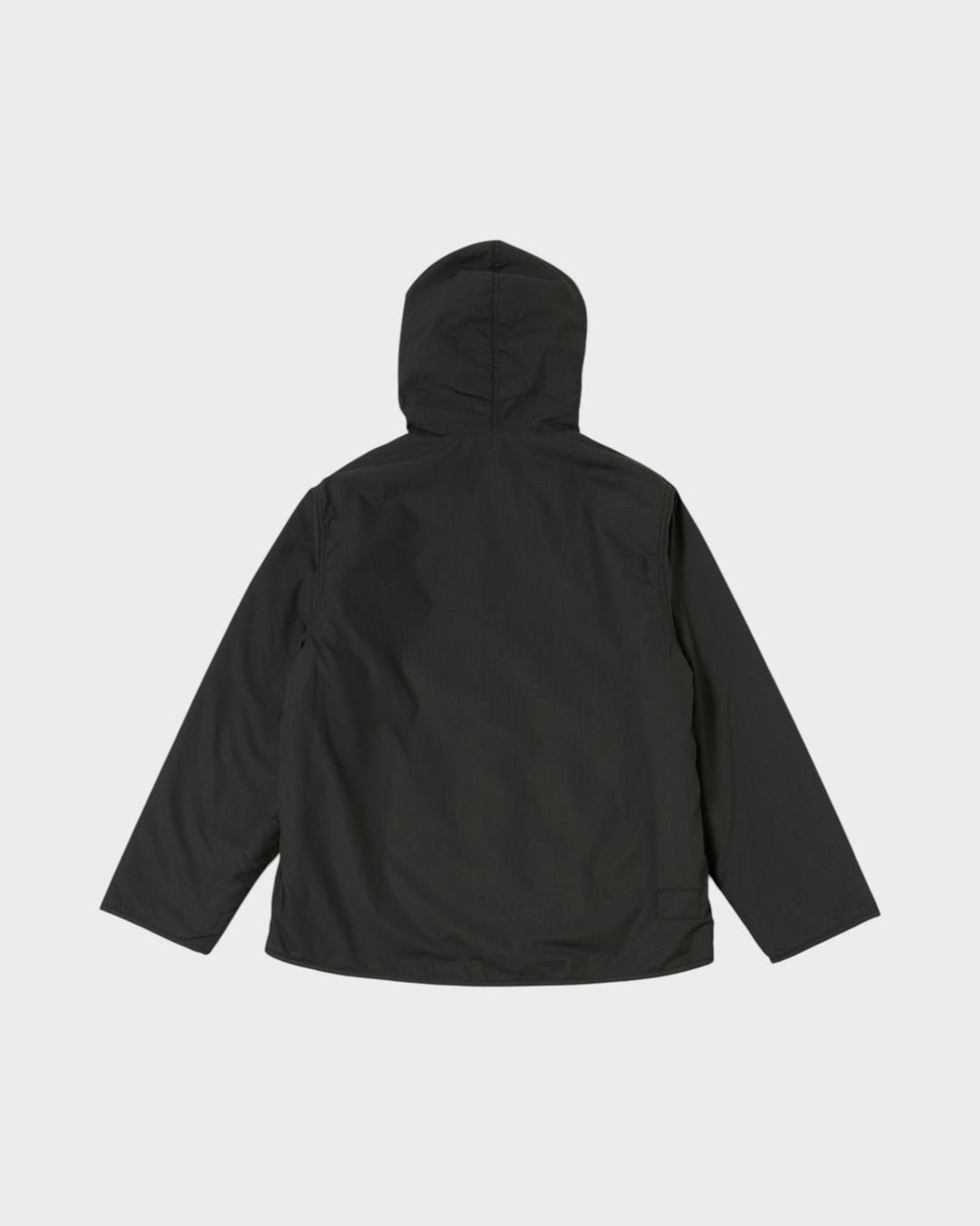 Reversible Simple Hooded Jacket Rec Polytech/Sherpa Black/Brown