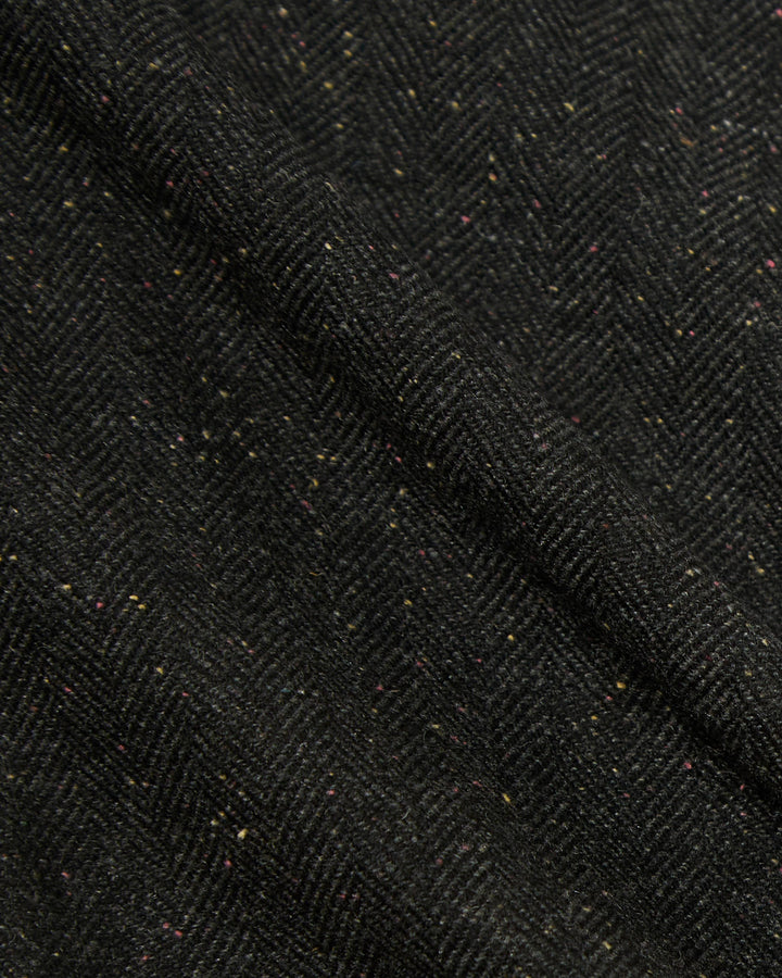 Three Button Jacket Salt N Pepper Tweed Black