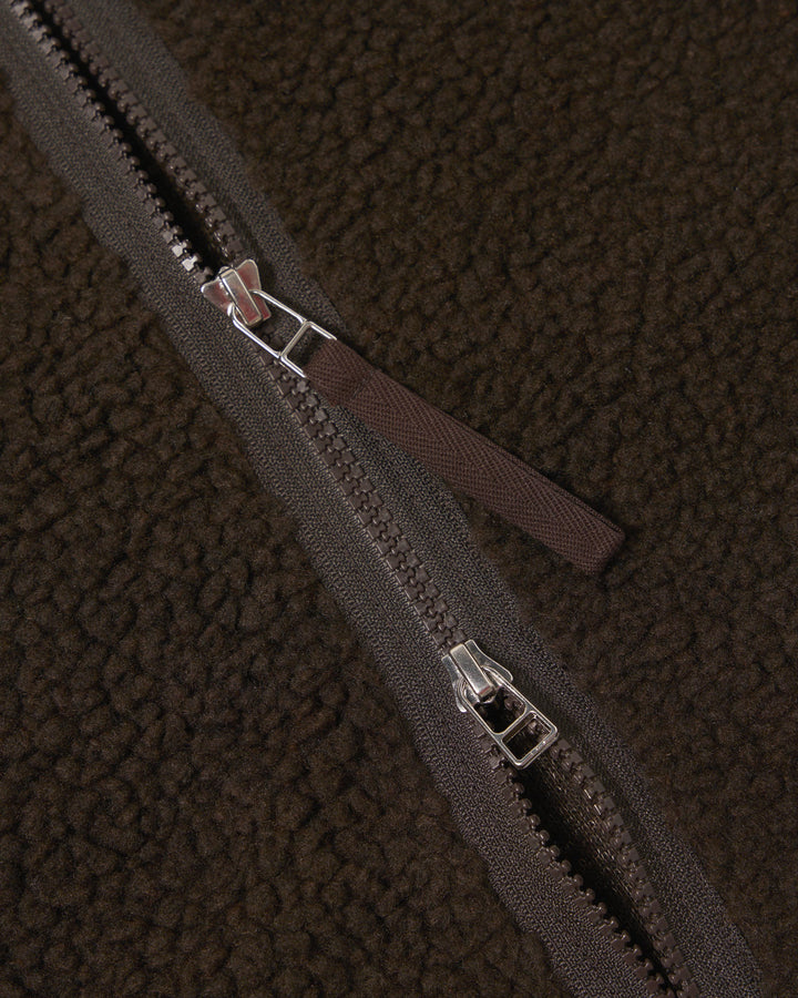Zip Liner Jacket Galaxy Fleece Brown