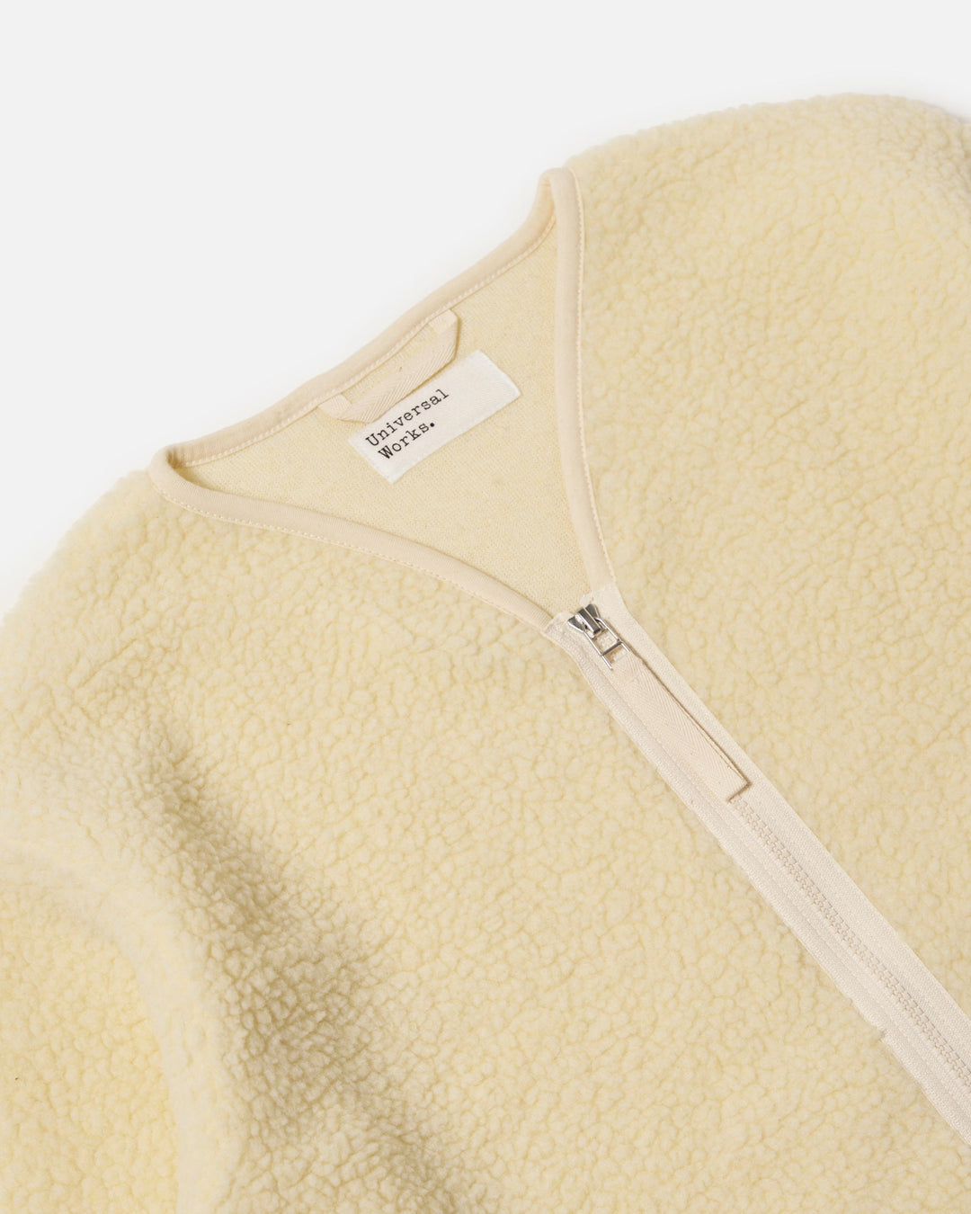 Zip Liner Jacket Galaxy Fleece Ecru