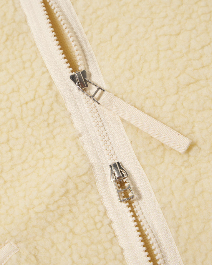 Zip Liner Jacket Galaxy Fleece Ecru