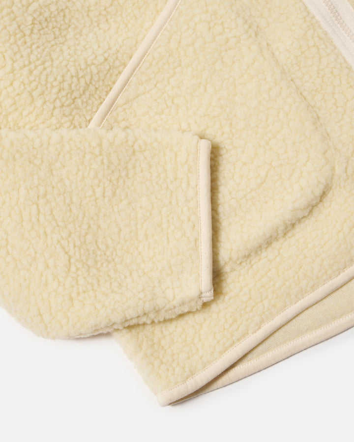 Zip Liner Jacket Galaxy Fleece Ecru