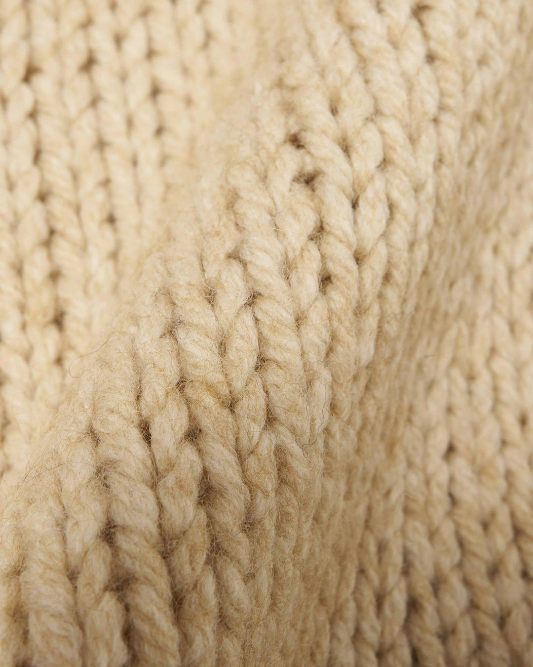 Langdale Cardigan Chunky Knit Stripe Sand