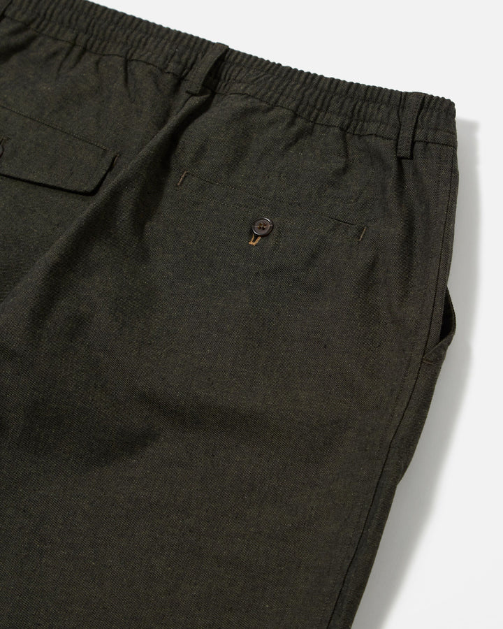 Pleated Track Pant Lucca Suiting Olive