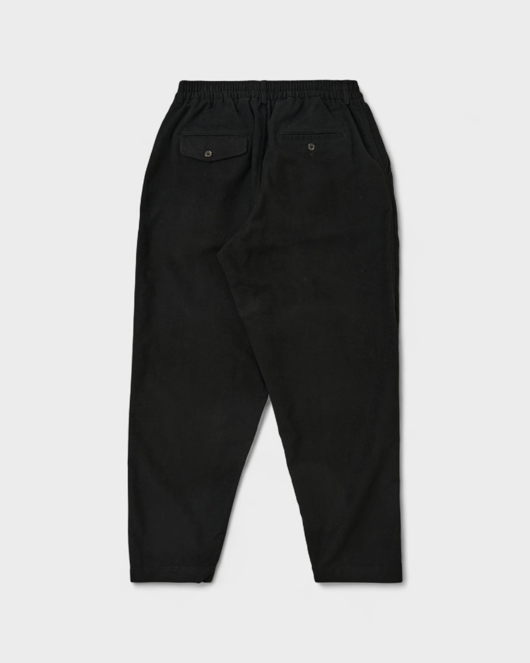 Pleated Track Pant Comfort Moleskin Black