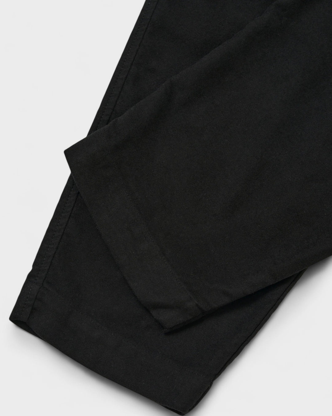 Pleated Track Pant Comfort Moleskin Black