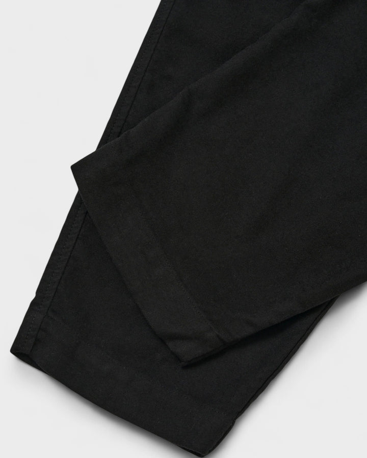 Pleated Track Pant Comfort Moleskin Black
