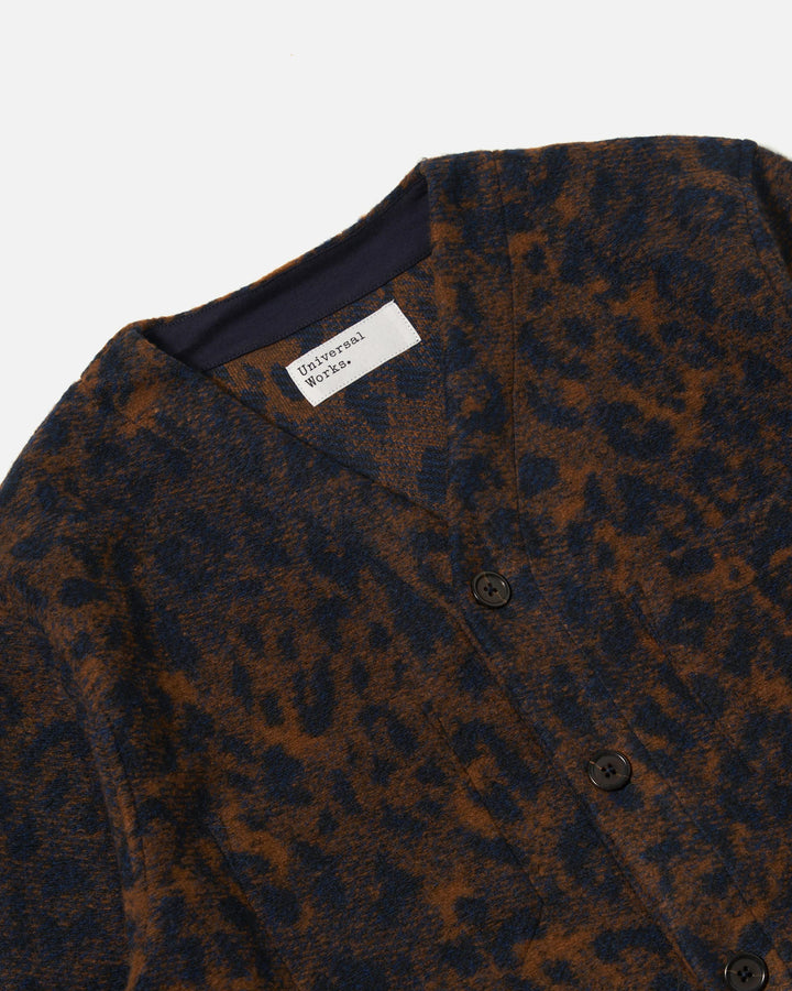 Cardigan Night Leopard Dark Navy/Brown