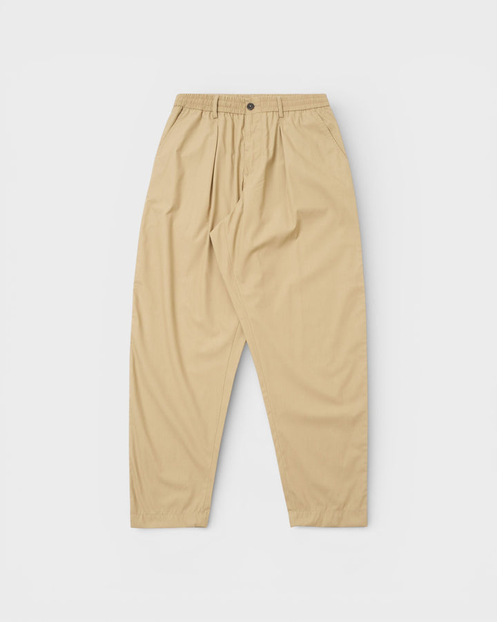 Pleated Track Pant Recycled Polytech Sand