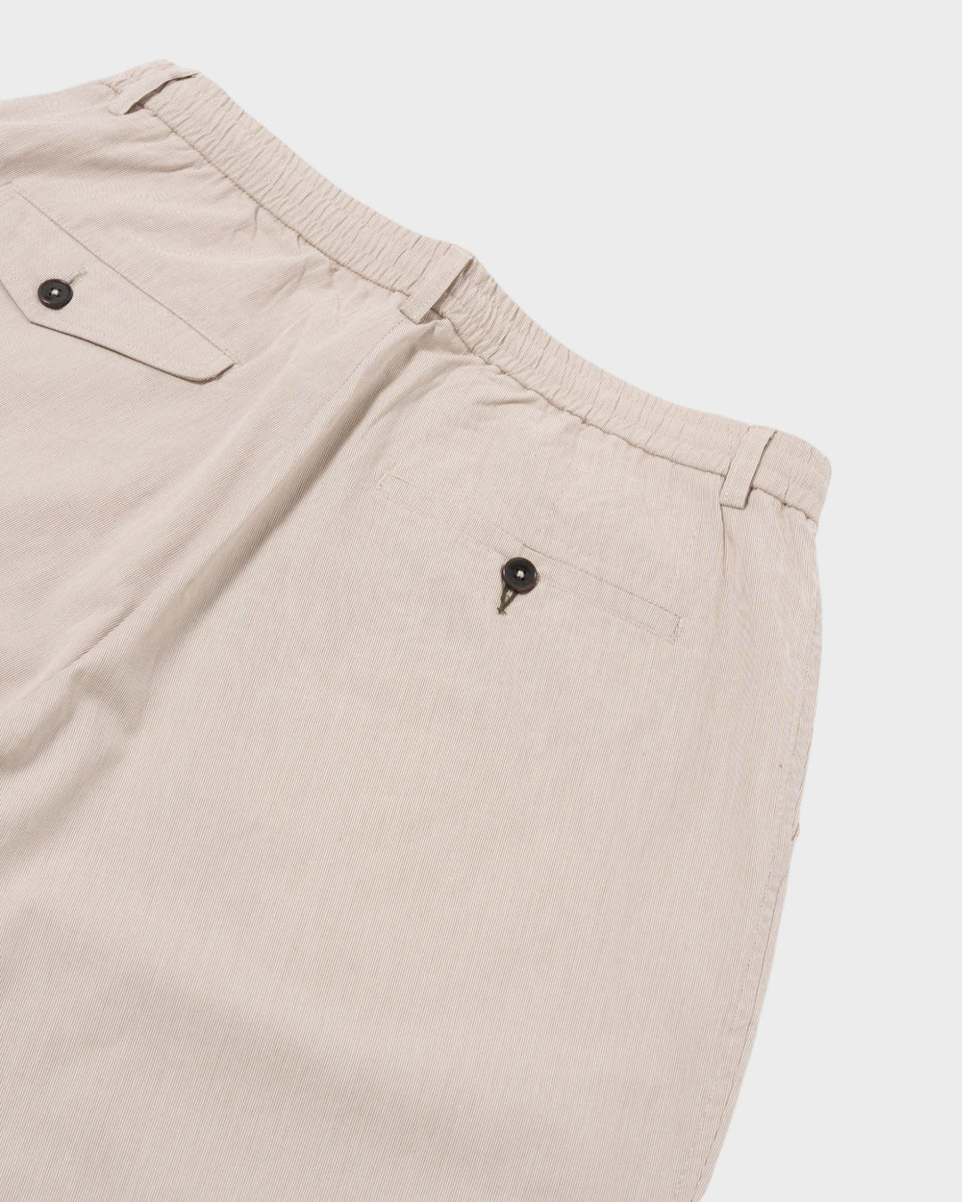 Pleated Track Short Kennedy Stripe Brown