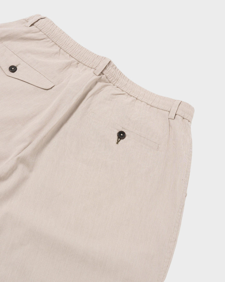 Pleated Track Short Kennedy Stripe Brown