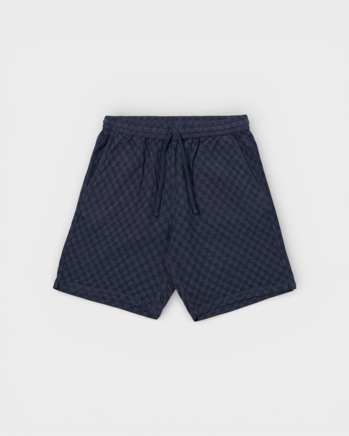 Simple Short Dot Waffle Navy