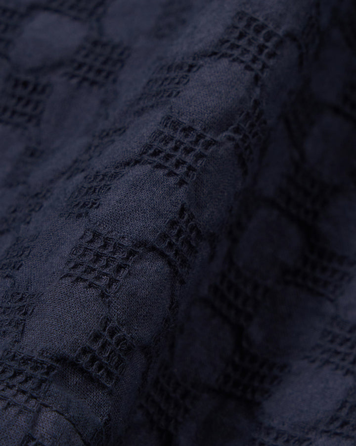 Simple Short Dot Waffle Navy