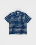Camper Shirt Block Print Circles Indigo