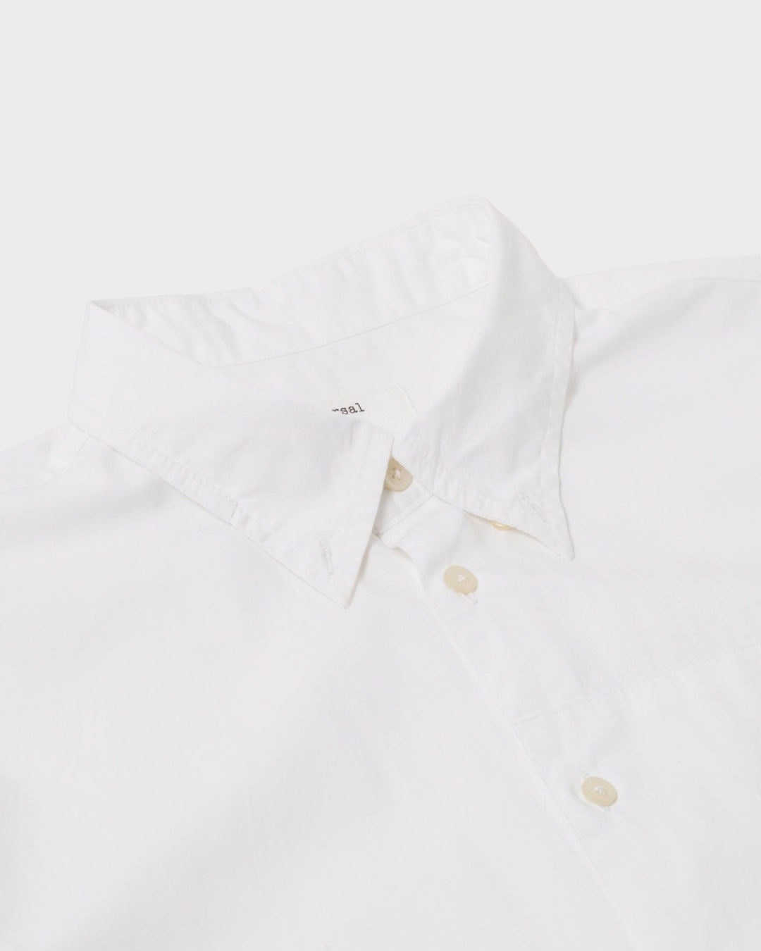 Patched Lazy Day Shirt Poplin White