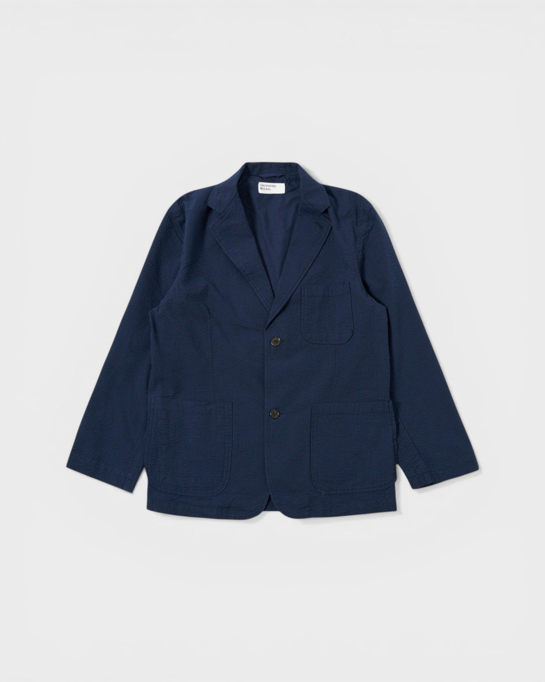 Two Button Jacket Derby Stripe Navy