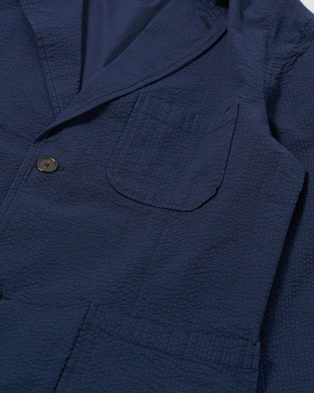 Two Button Jacket Derby Stripe Navy