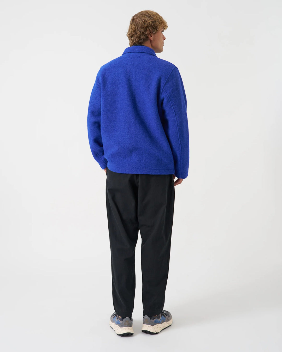 Pleated Track Pant Brushed Moleskin Black