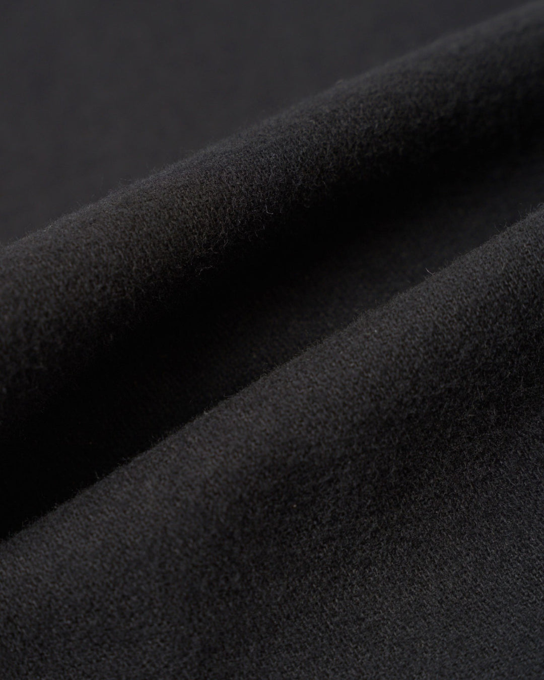 Pleated Track Pant Brushed Moleskin Black