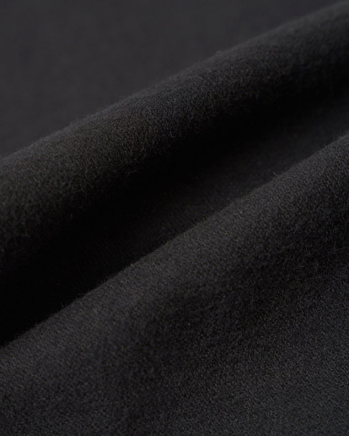 Pleated Track Pant Brushed Moleskin Black