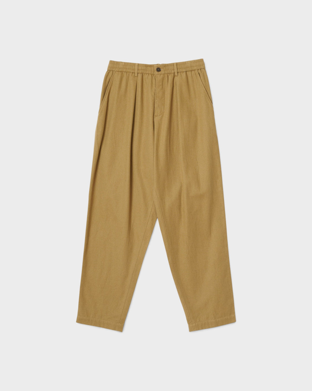Pleated Track Pant Brushed Moleskin Sand