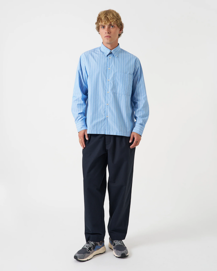 Lucky Shirt ReFab Compact Cotton Blue Stripe