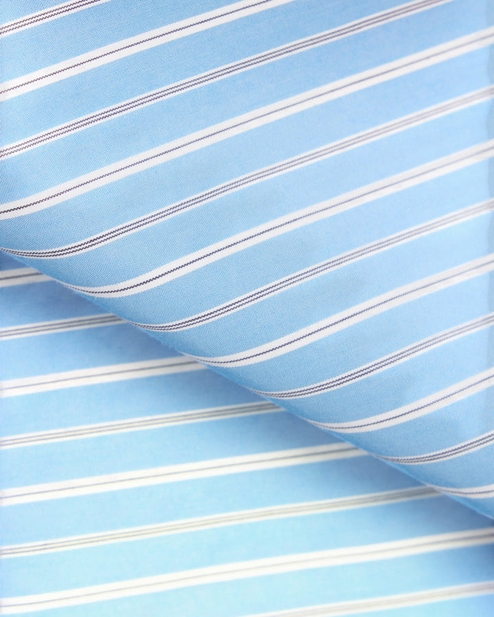 Lucky Shirt ReFab Compact Cotton Blue Stripe