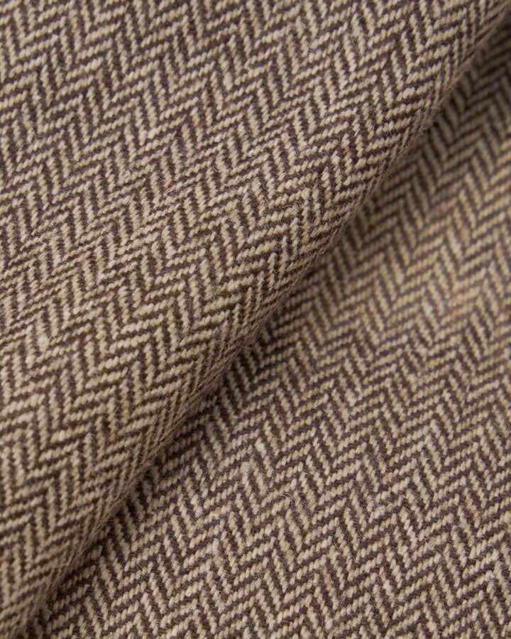 E130 Jacket Wool Herringbone Brown