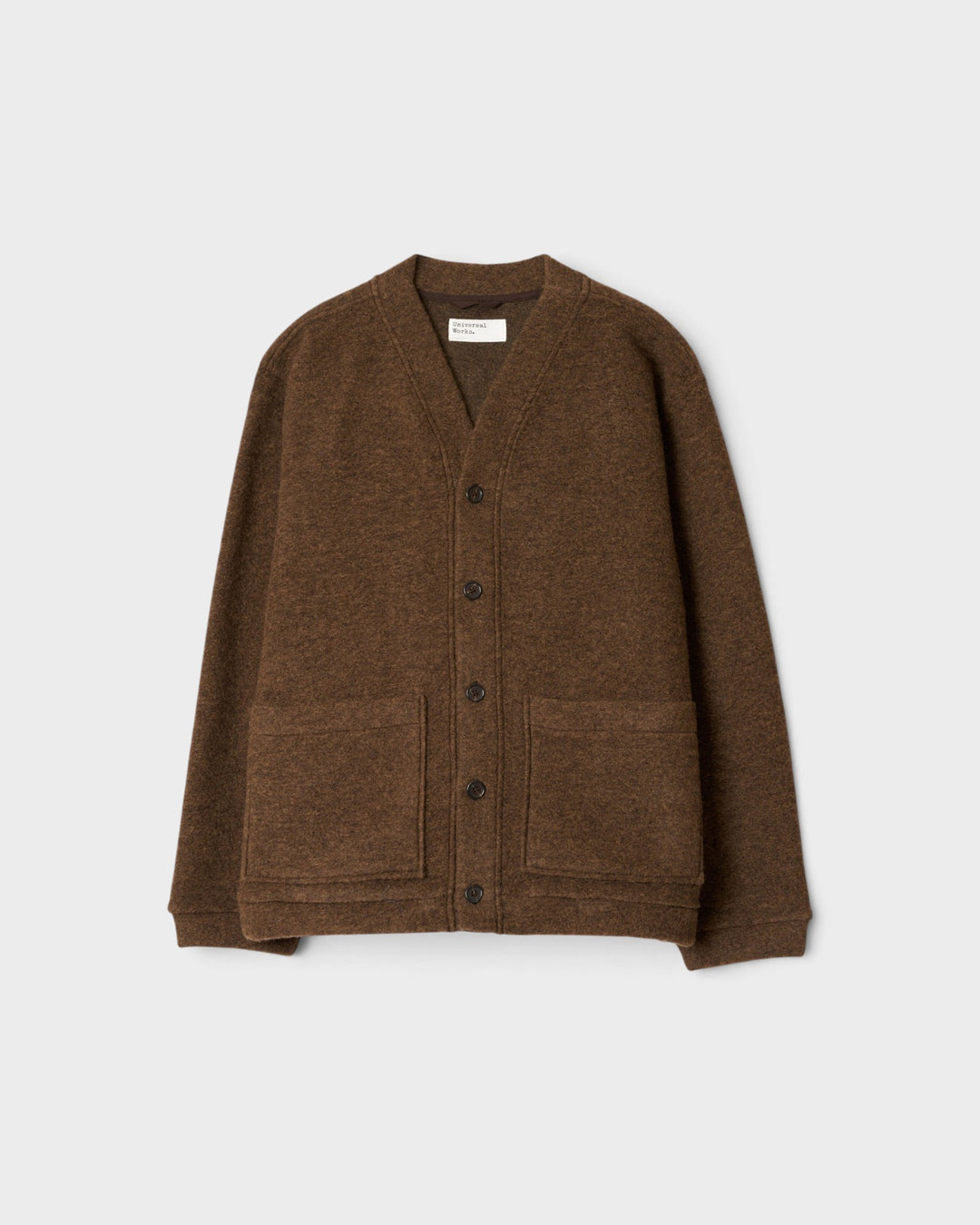 Advance Cardigan Wool Fleece Brown Marl - vue de face